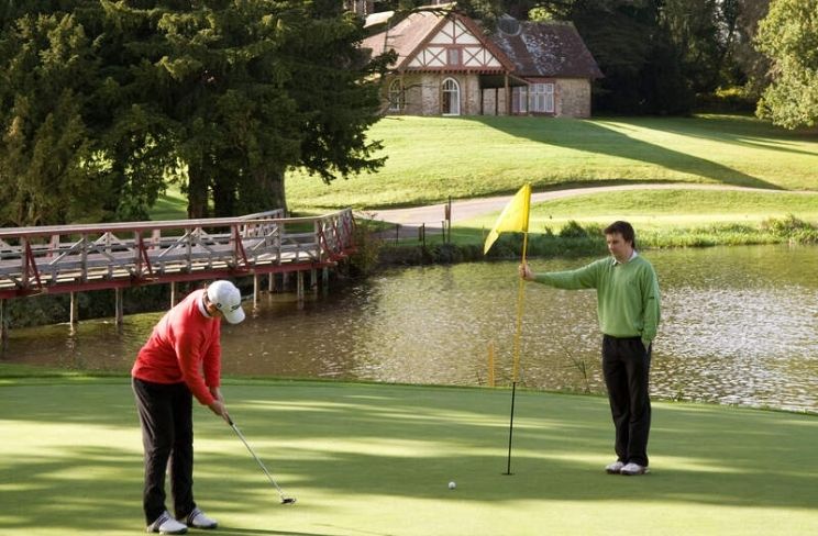 Playing golf at Carton House